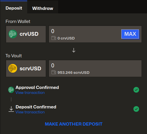 Deposit Success