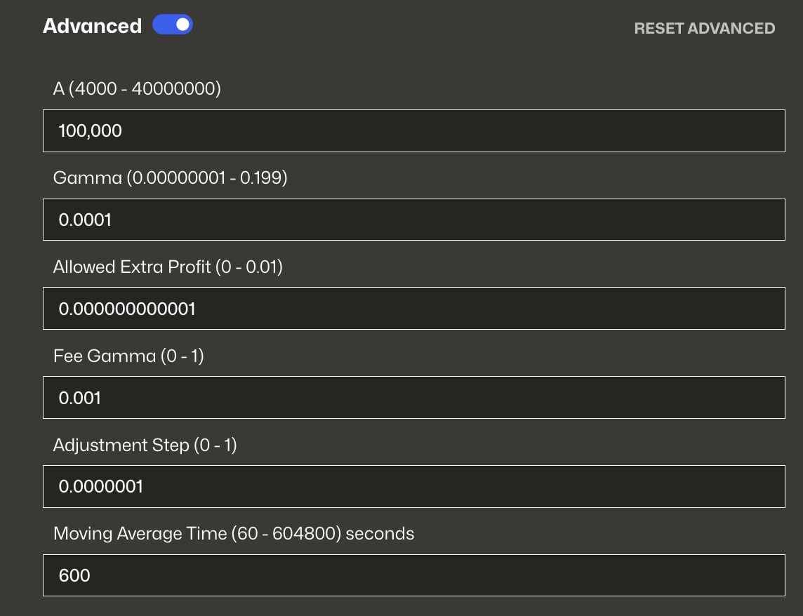 Advanced Parameters