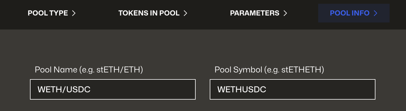 Pool Info