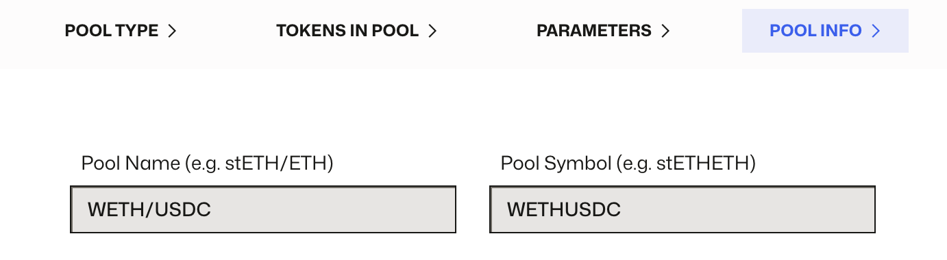Pool Info