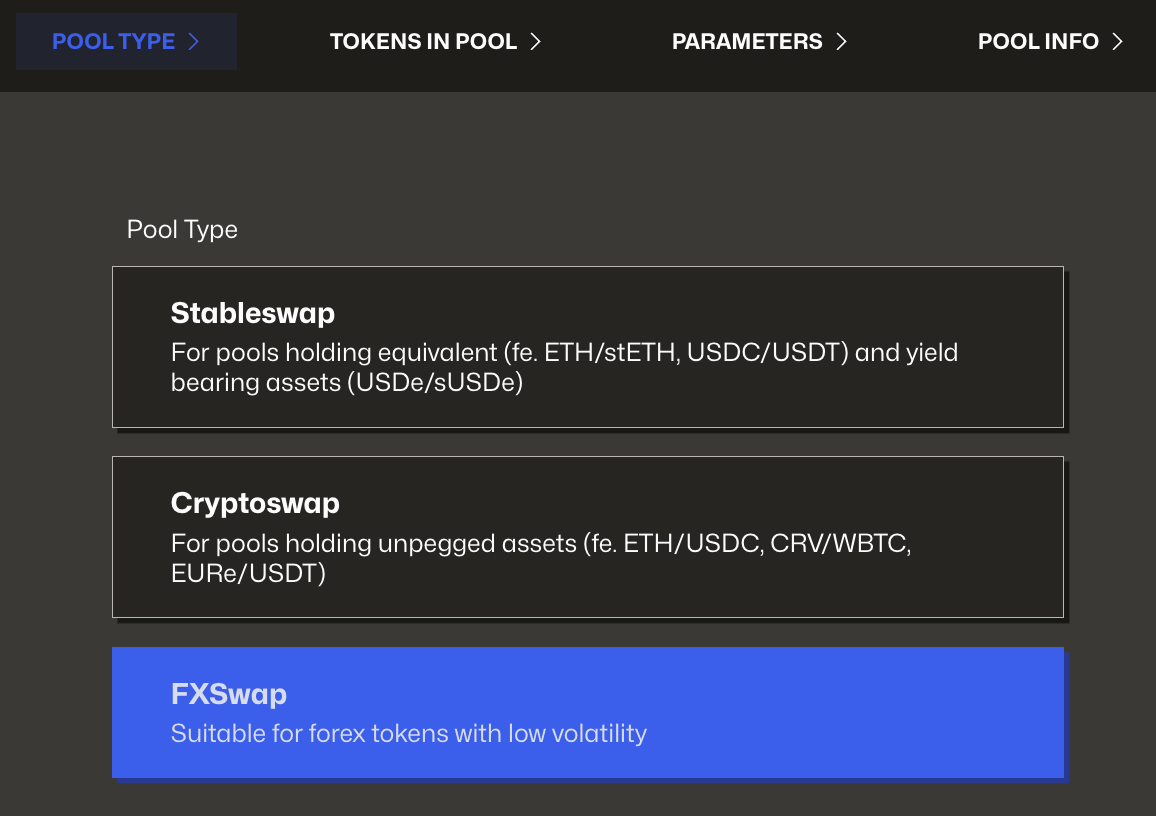 Select Pool Type