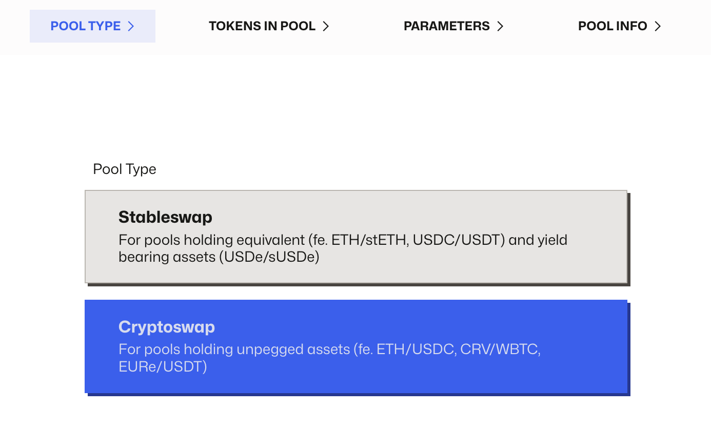 Select Pool Type