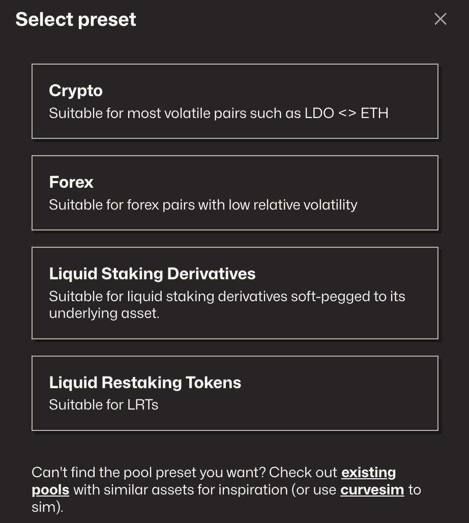 Presets