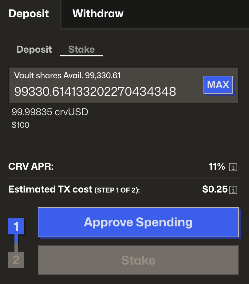 Staking interface